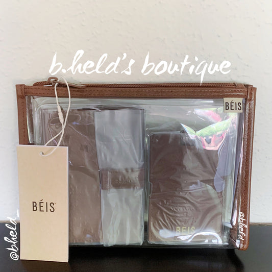BÉIS The Passport & Luggage Tag Set in Maple, One Size