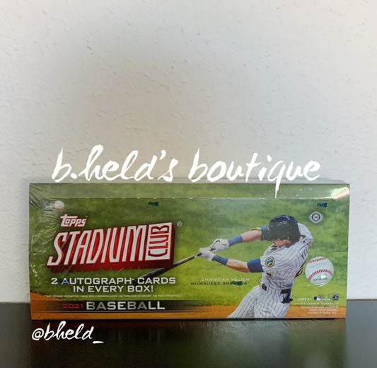 Topps Stadium Club 2021 Hobby Box with 16 Packs of Cards