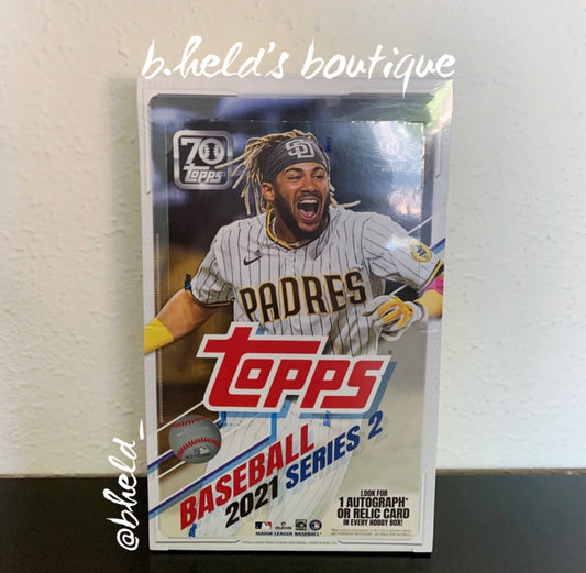 Topps Baseball 2021 Series 2 Hobby Box with 24 Packs of Cards
