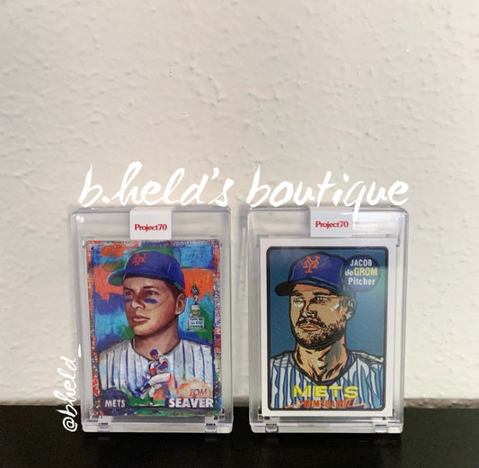 Topps Project 70 2021 Baseball Cards New York Mets (deGrom & Seaver)