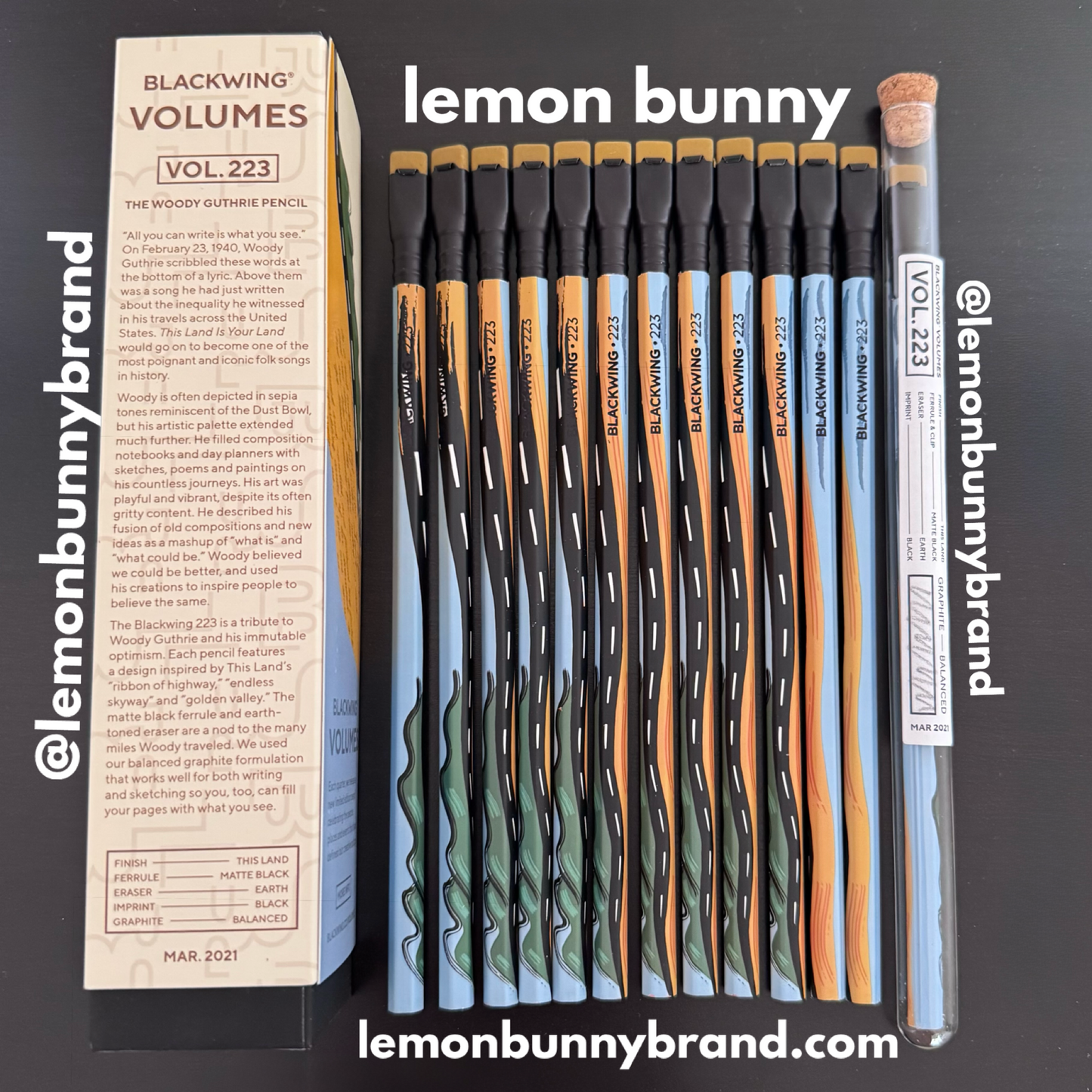 Blackwing Volume 223 The Woody Guthrie Pencils