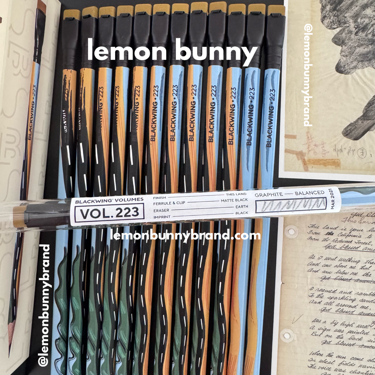 Blackwing Volume 223 The Woody Guthrie Pencils