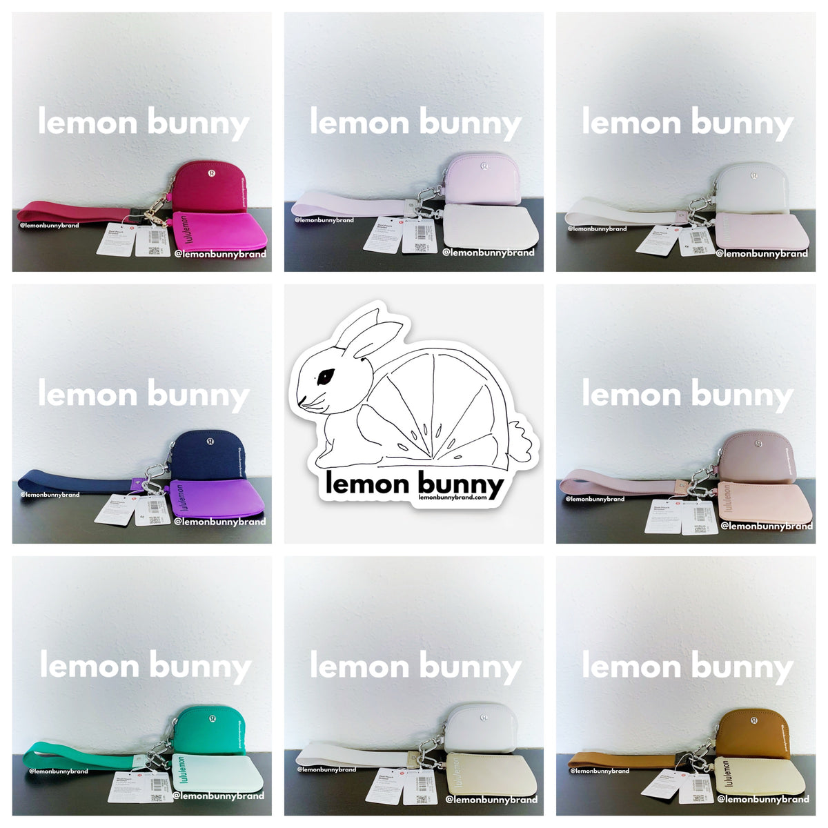*lemon bunny Curated Bundle: 8 lululemon Dual Pouch Wristlets in Ombré Pastels