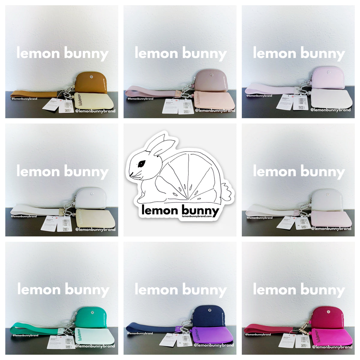 *lemon bunny Curated Bundle: 8 lululemon Dual Pouch Wristlets in Ombré Pastels