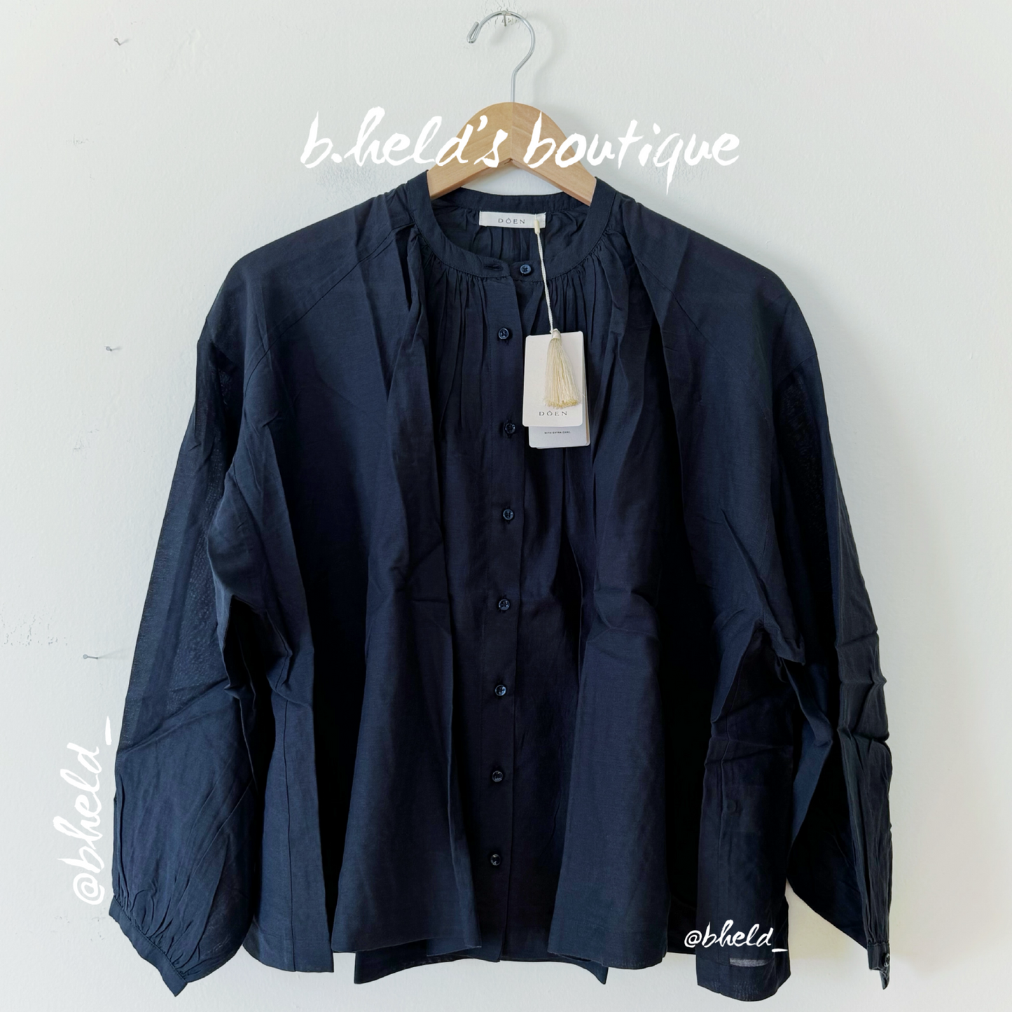 Dôen Jane Blouse in Navy, Size XS