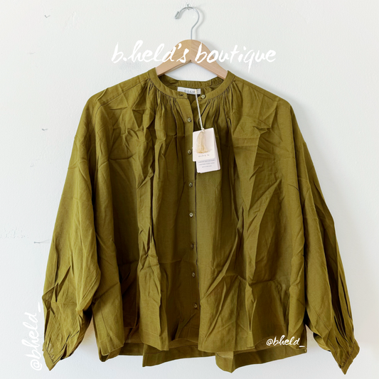 Dôen Jane Blouse in Pickle, Size XS