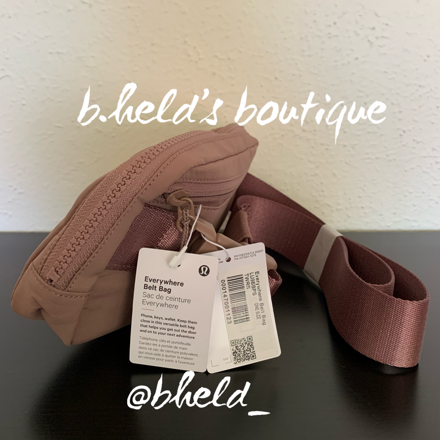 lululemon Everywhere Belt Bag (1 L) in Twilight Rose, One Size