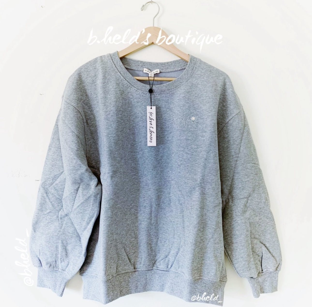 For Love & Lemons for Victoria’s Secret Alex Sweatshirt in Heather Grey, Size XS