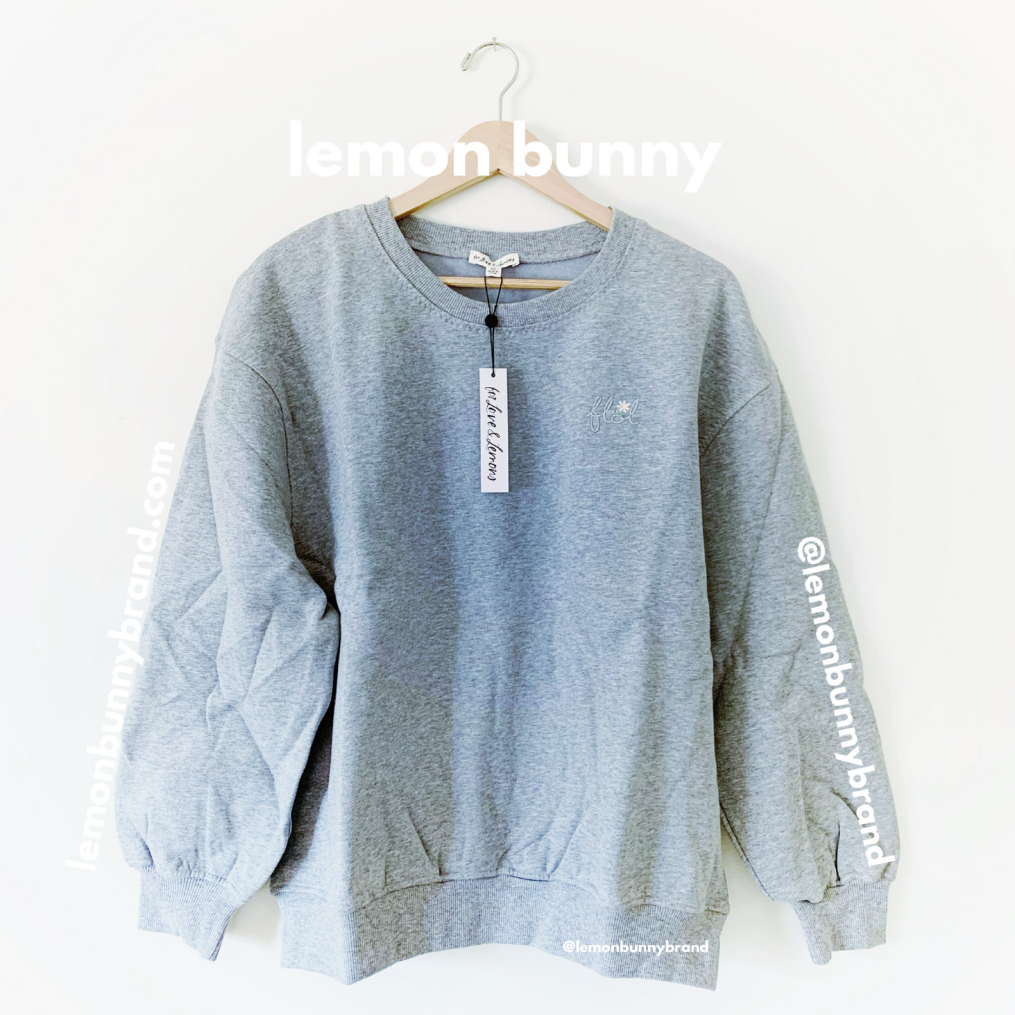 For Love & Lemons for Victoria’s Secret Alex Sweatshirt in Heather Grey, Size XS