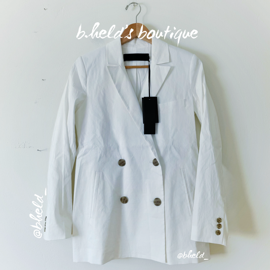 Jenni Kayne Linen Keaton Blazer in Ivory, Size 2