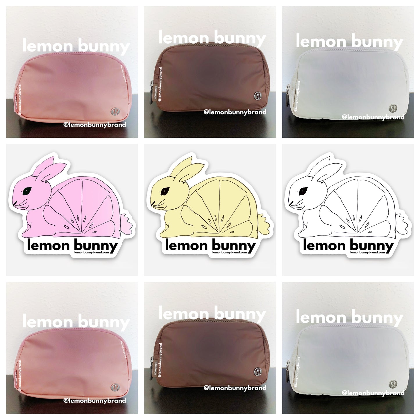 *lemon bunny Curated Bundle: 6 lululemon Everywhere Belt Bags in Neapolitan Ice Cream Social