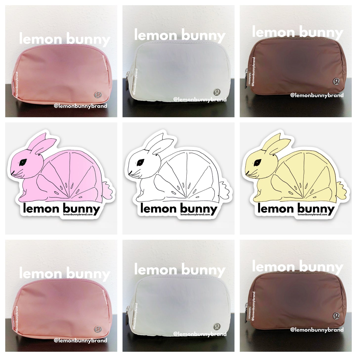 *lemon bunny Curated Bundle: 6 lululemon Everywhere Belt Bags in Neapolitan Ice Cream Social
