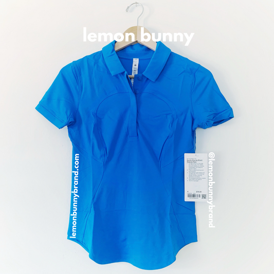 lululemon Quick-Drying Short Sleeve Polo Shirt in Poolside, Size 4