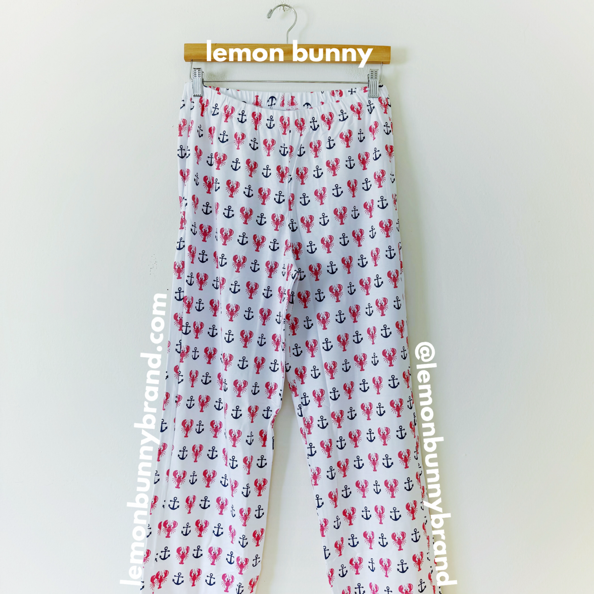Roller Rabbit Anchors Away Long Sleeve Polo Pajamas in Red, Size S (Version 2)
