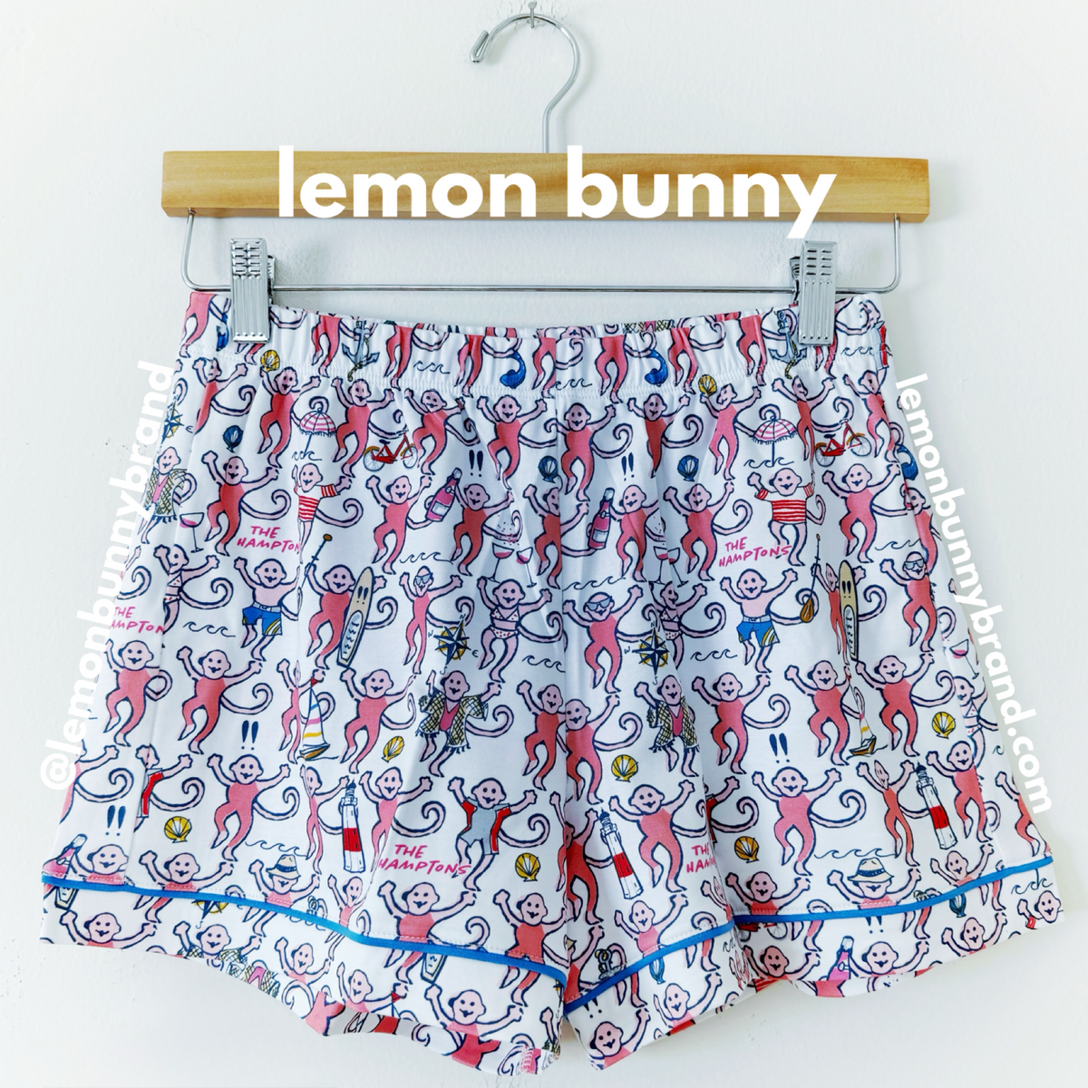 Roller Rabbit Hamptons Monkey Polo Pajamas in Pink, Size XS (Version 2)