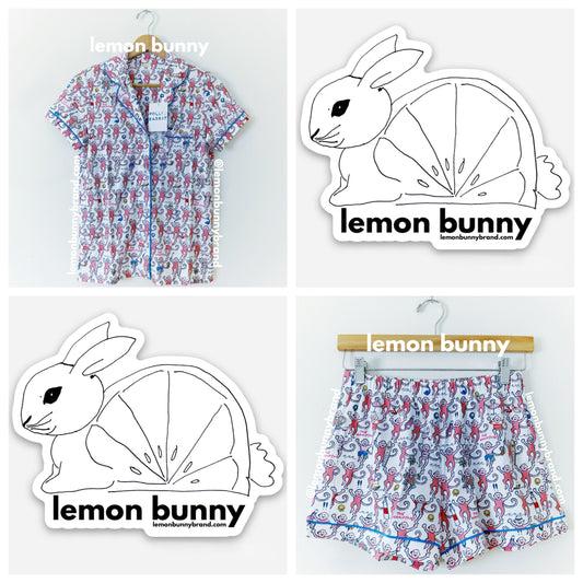 Roller Rabbit Hamptons Monkey Polo Pajamas in Pink, Size XS (Version 2)