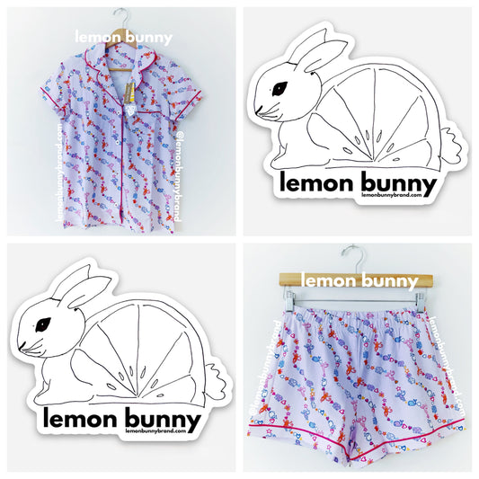 Roller Rabbit Icon Wave Polo Pajamas in Lavender, Size S (Version 2)