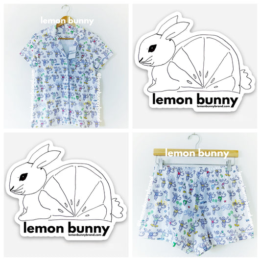 Roller Rabbit LA Monkey Polo Pajamas in White, Size S (Version 2)