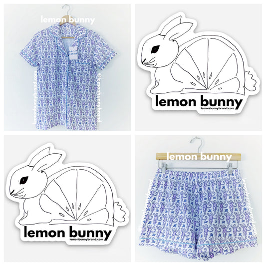 Roller Rabbit Monkey Polo Pajamas in Lavender, Size S (Version 2)