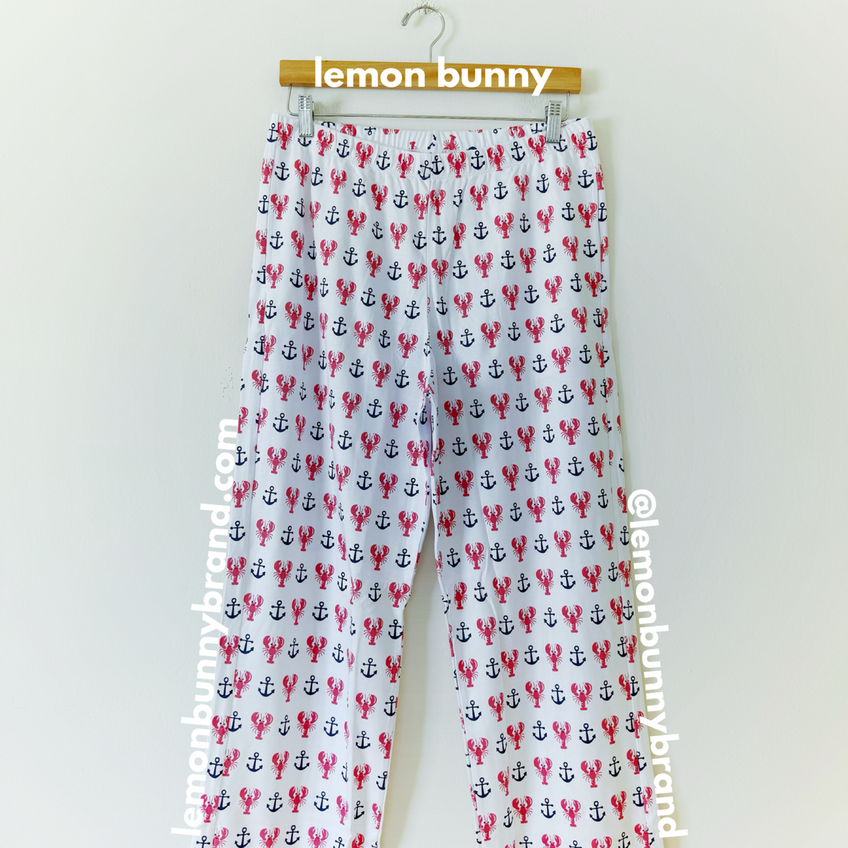 Roller Rabbit Anchors Away Long Sleeve Polo Pajamas in Red, Size M