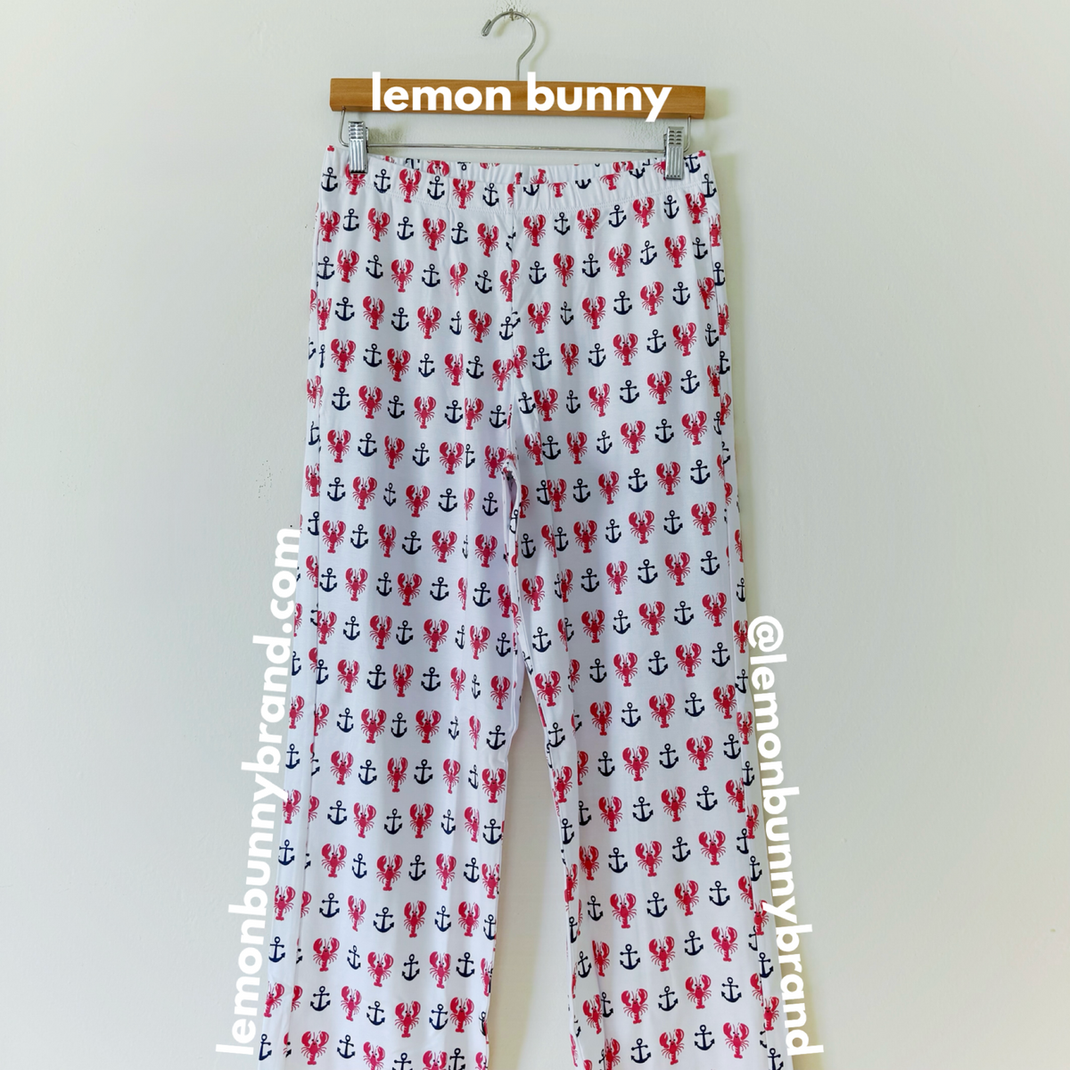 Roller Rabbit Anchors Away Long Sleeve Polo Pajamas in Red, Size S (Version 1)