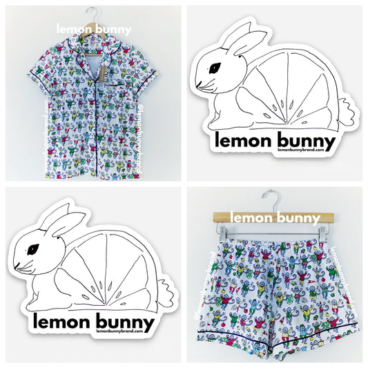 Roller Rabbit Back To School Monkey Polo Pajamas in Multi, Size XS