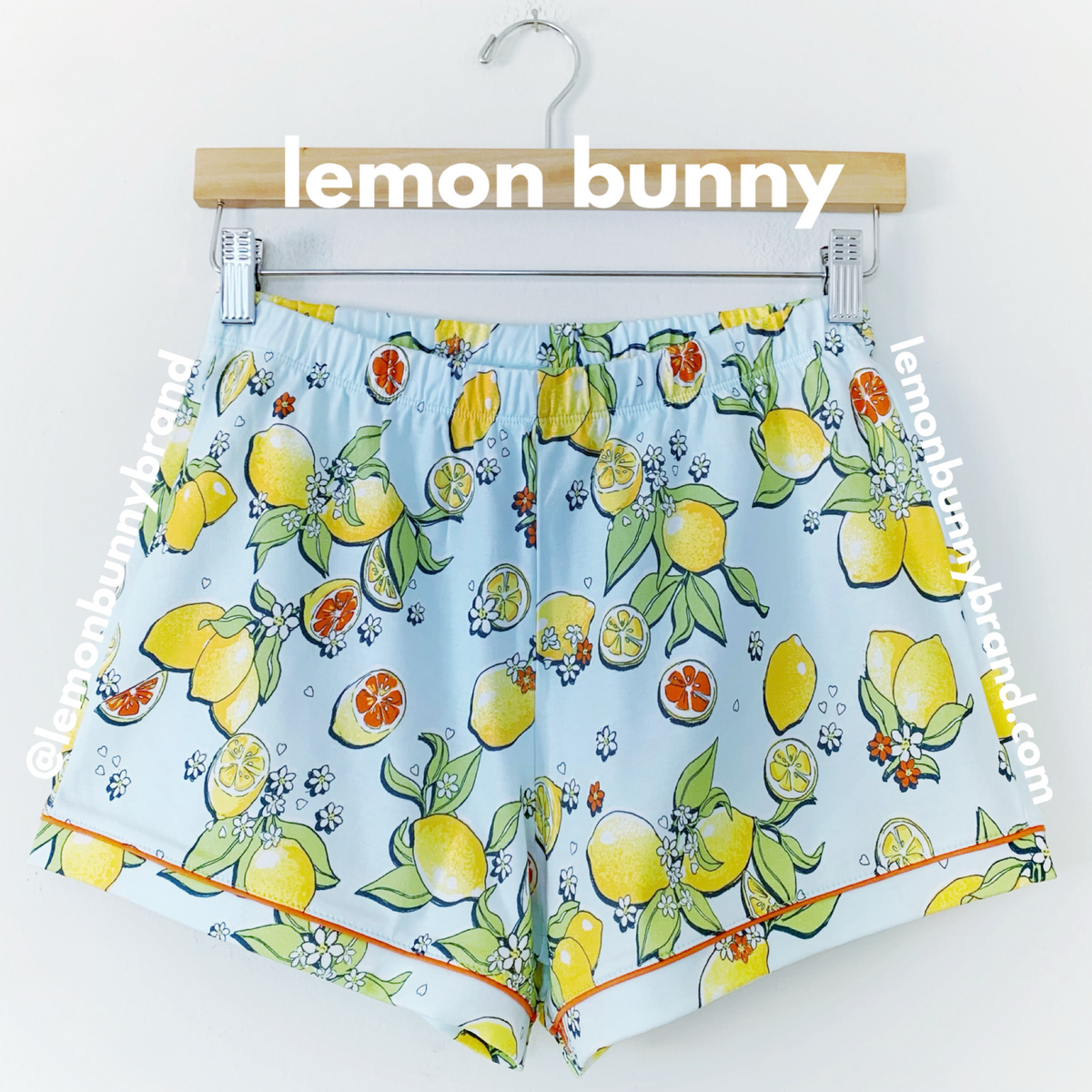 Roller Rabbit Citrus Hearts Polo Pajamas in Light Blue, Size XS