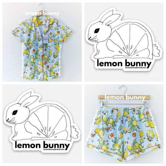 Roller Rabbit Citrus Hearts Polo Pajamas in Light Blue, Size XS