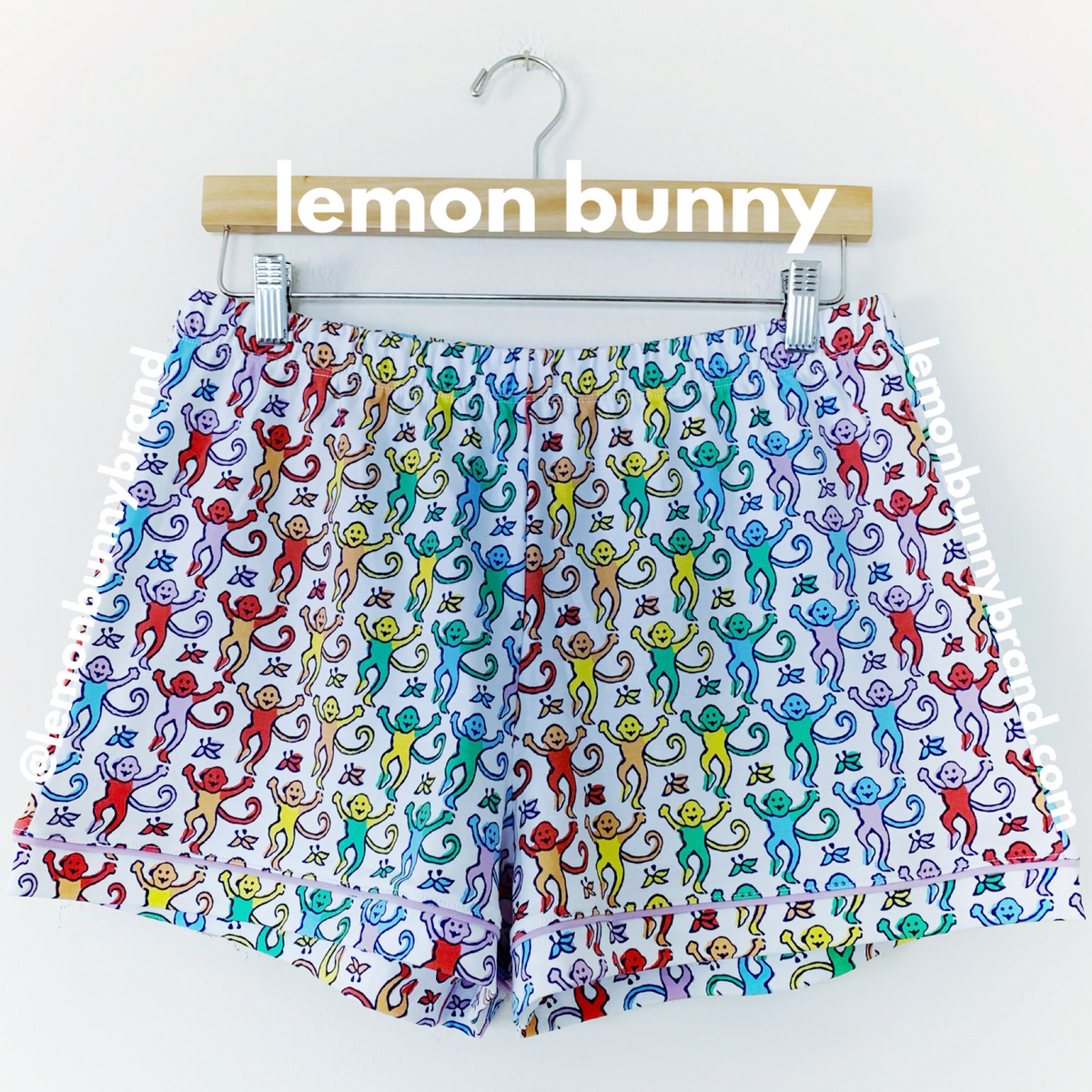 Roller Rabbit Disco Monkey Polo Pajamas in Rainbow, Size M