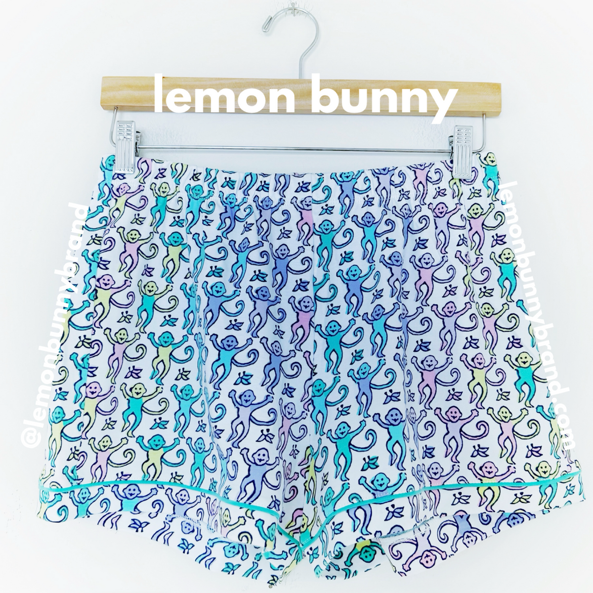 Roller Rabbit Disco Monkey Polo Pajamas in Mermaid, Size S (Version 1)