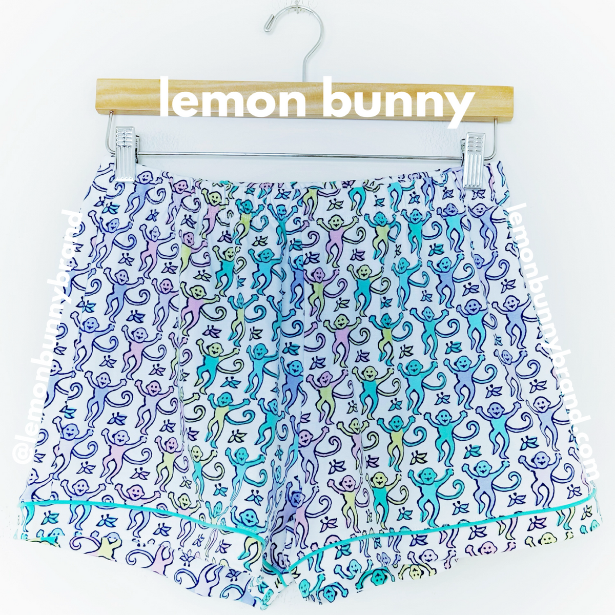 Roller Rabbit Disco Monkey Polo Pajamas in Mermaid, Size S (Version 2)