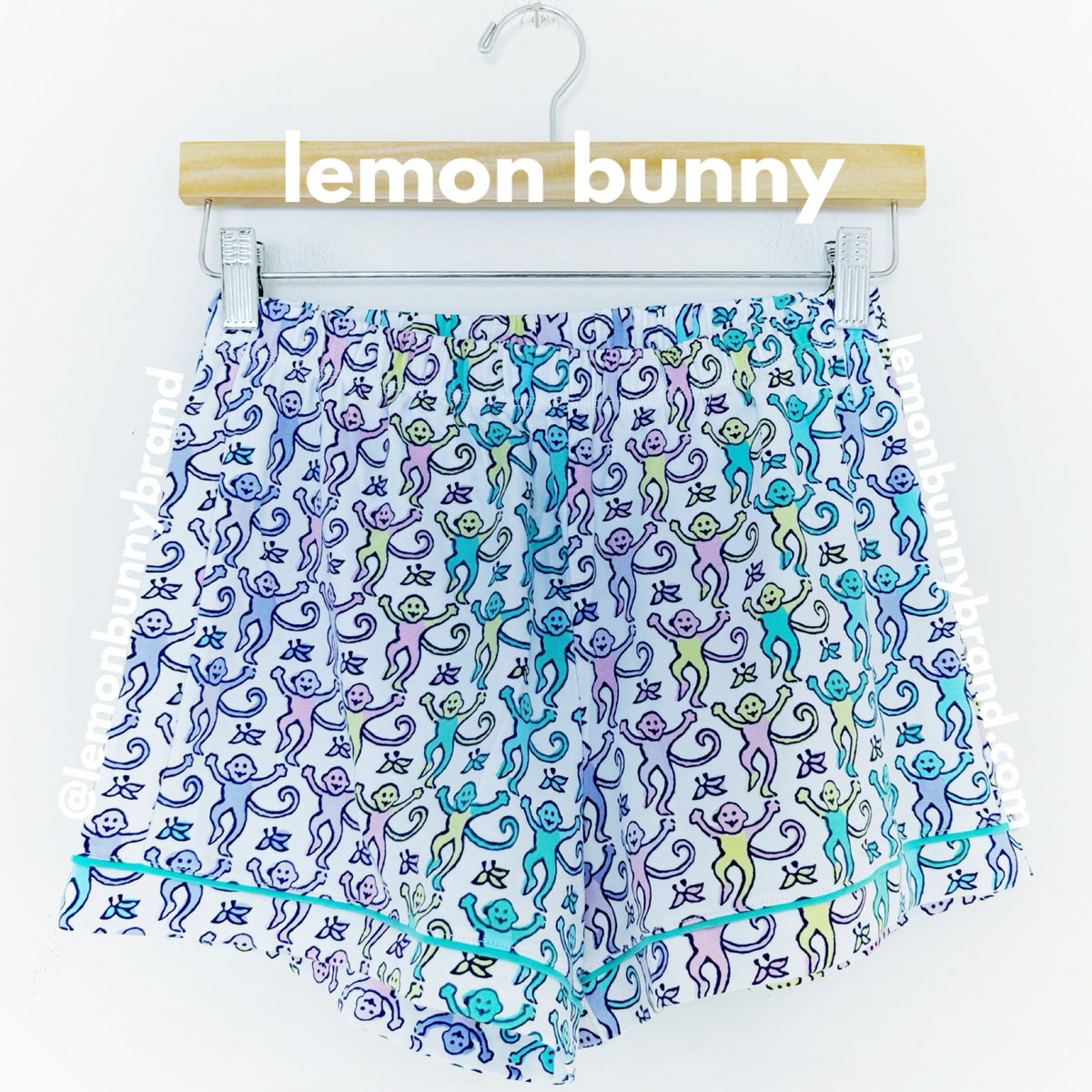 Roller Rabbit Disco Monkey Polo Pajamas in Mermaid, Size XS