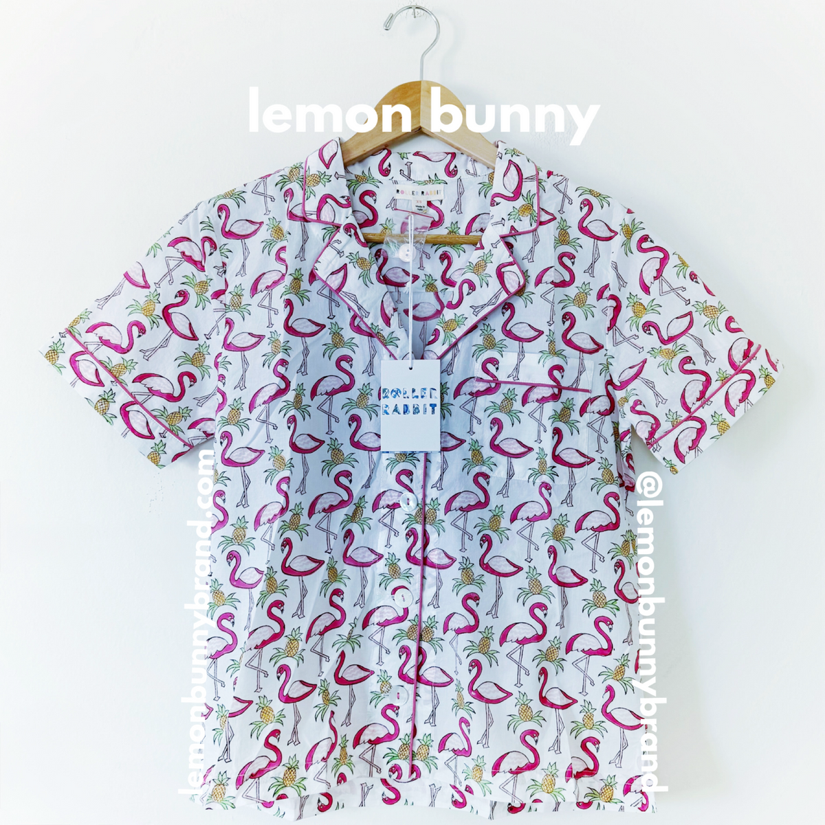 Roller Rabbit Freddy Flamingo Liza Set Pajamas in Pink, Size XS (Version 1)