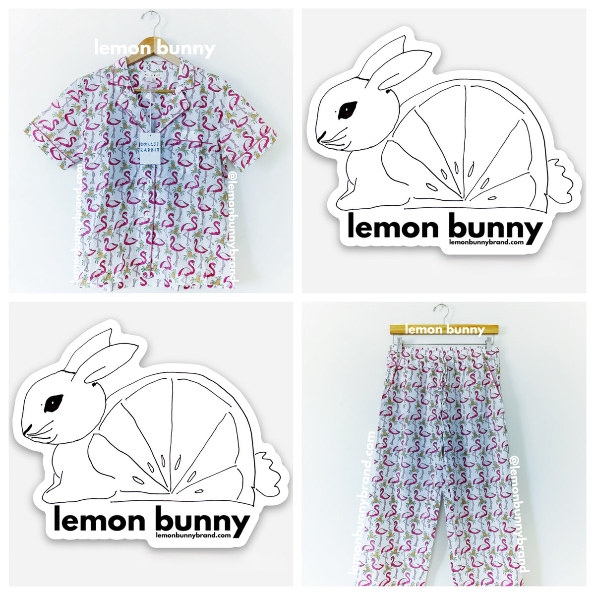 Roller Rabbit Freddy Flamingo Liza Set Pajamas in Pink, Size XS (Version 1)