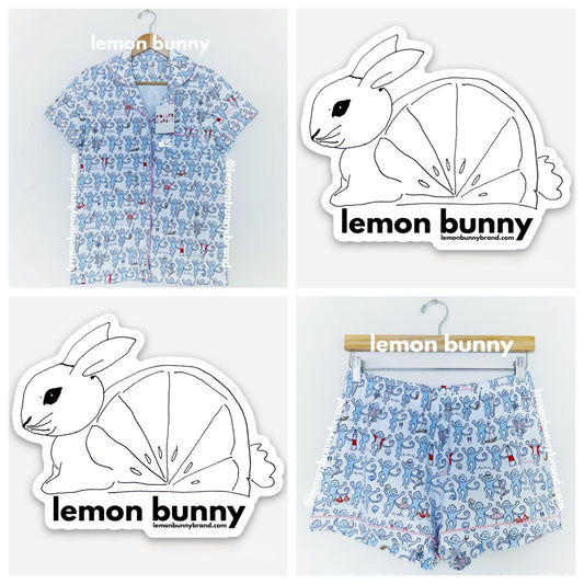 Roller Rabbit Hamptons Monkey Polo Pajamas in Blue, Size S (Version 1)
