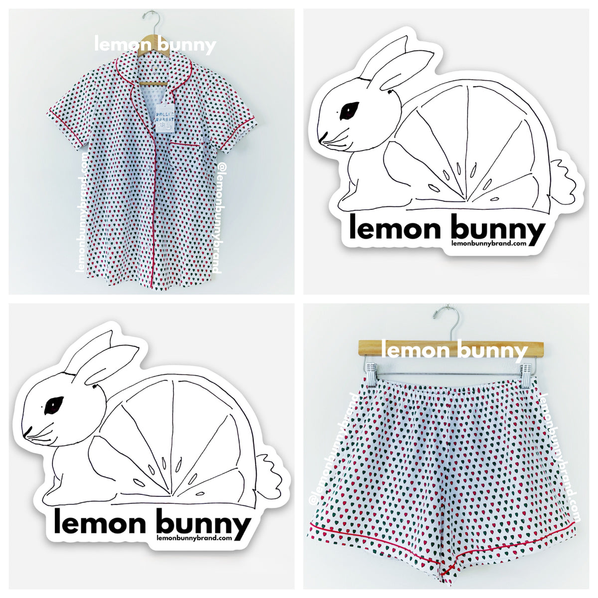 Roller Rabbit Holiday Hearts Polo Pajamas in Red/Green, Size S (Version 1)