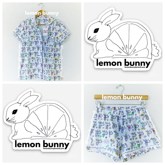 Roller Rabbit LA Monkey Polo Pajamas in White, Size XS (Version 1)