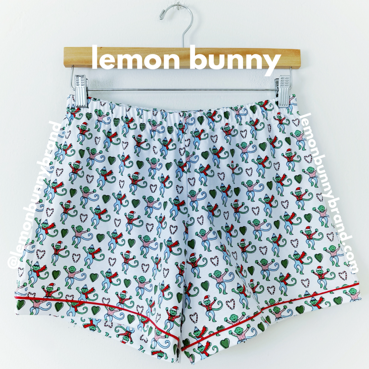 Roller Rabbit Merry Monkey Polo Pajamas in White, Size XS & S