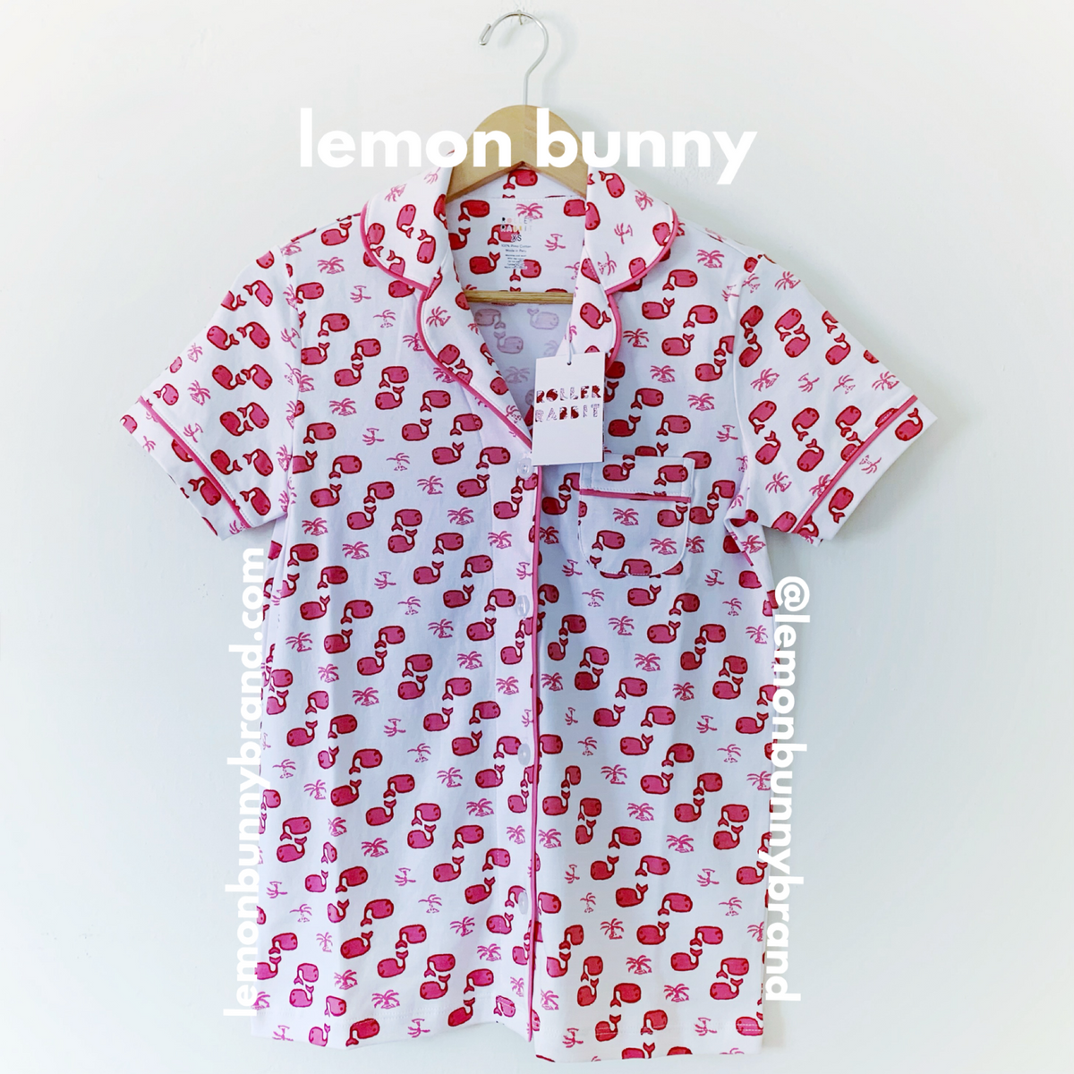 Roller Rabbit Moby Polo Pajamas in Pink, Size XS