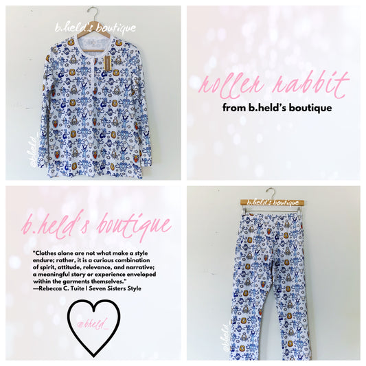 Roller Rabbit Monkey Horoscope Pajamas in White, Size S