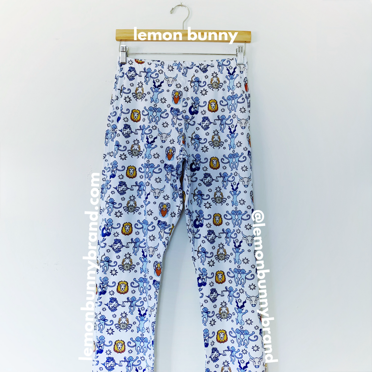 Roller Rabbit Monkey Horoscope Pajamas in White, Size S