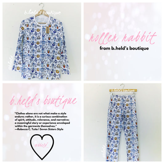 Roller Rabbit Monkey Horoscope Pajamas in White, Size XS