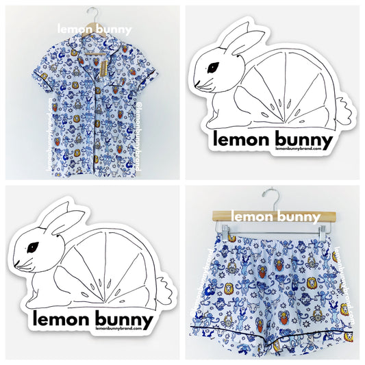 Roller Rabbit Monkey Horoscope Polo Pajamas in White, Size XS