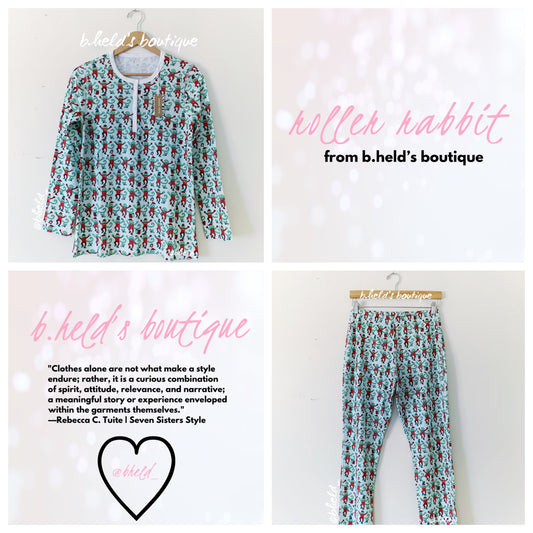 Roller Rabbit Monkey Mas Pajamas in Mint, Size S