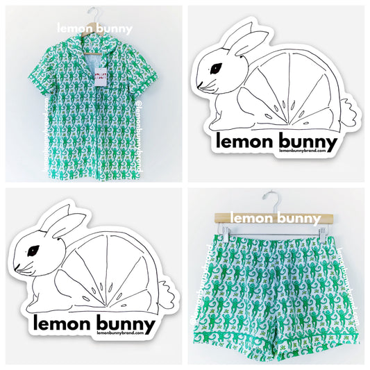 Roller Rabbit Monkey Polo Pajamas in Emerald, Size S