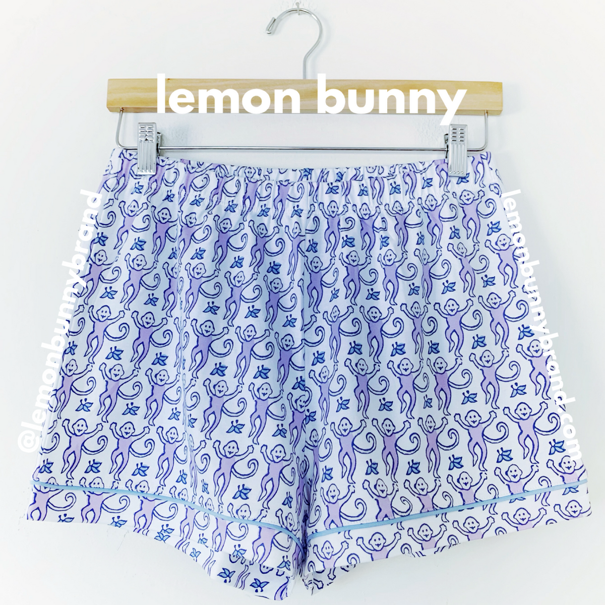 Roller Rabbit Monkey Polo Pajamas in Lavender, Size S (Version 1)