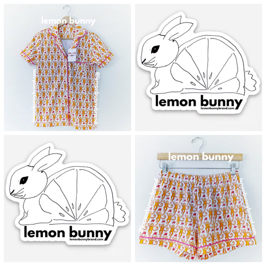 Roller Rabbit Monkey Polo Pajamas in Orange, Size XS