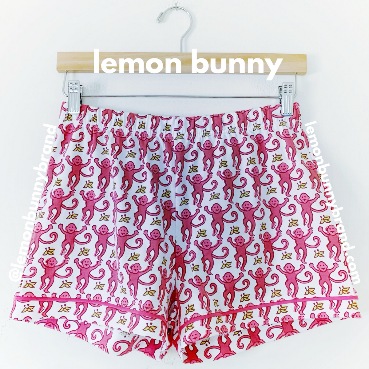 Roller Rabbit Monkey Polo Pajamas in Pink, Size XS