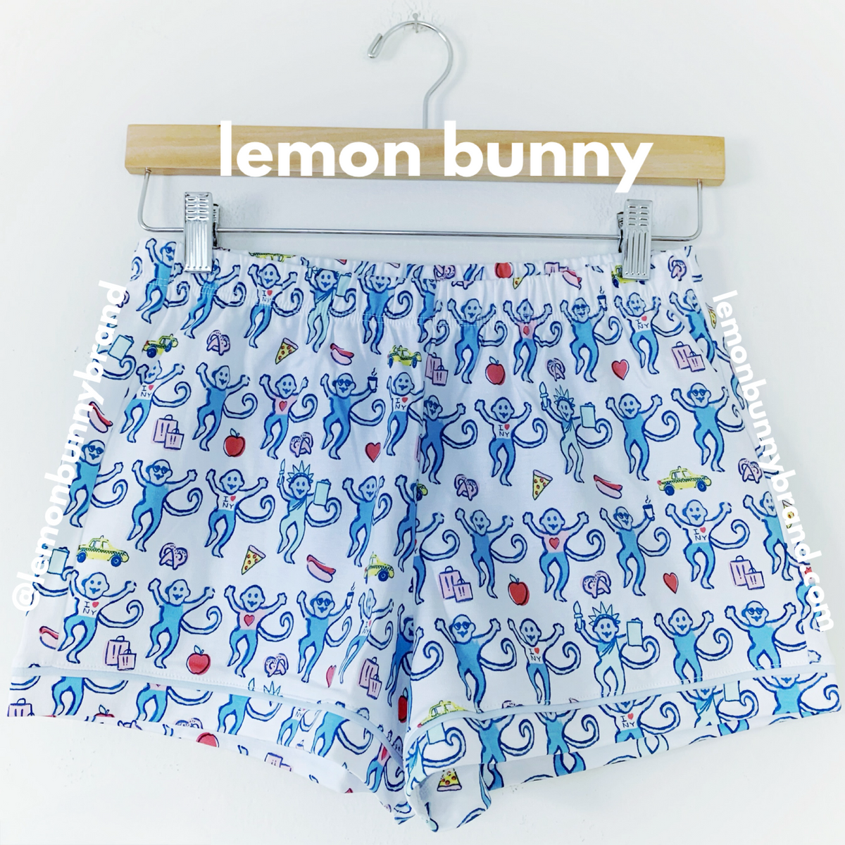 Roller Rabbit New York Monkey Polo Pajamas in Blue, Size XS