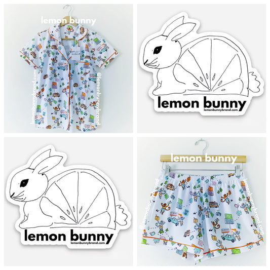Roller Rabbit On The Road Polo Pajamas in White, Size S (Version 1)